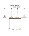 ANDRÓMEDA * COLGANTE 1L - BASE ORO - CRISTAL COPPER 8938